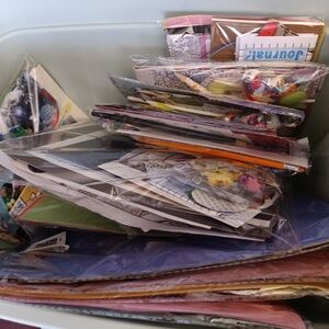 Random Junk Journal Ephemera Kits +Zine+Mini Journal+Trinket Scoop